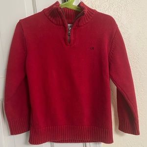 Calvin Klein Boys' RED Half Zip Pullover Sweater 5